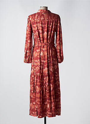 Robe longue manches longues manches longues orange AGATHE & LOUISE femme