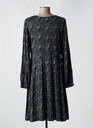 Robe mi-longue manches longues manches longues bleu AGATHE & LOUISE femme