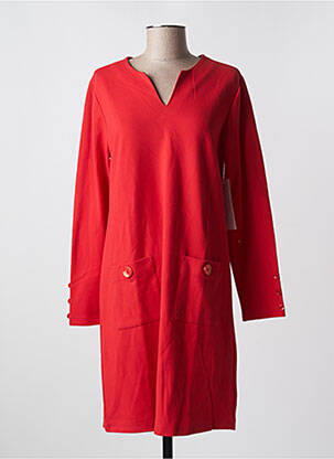 Robe mi-longue manches longues manches longues rouge AGATHE & LOUISE femme
