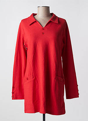 Robe courte manches longues manches longues rouge AGATHE & LOUISE femme