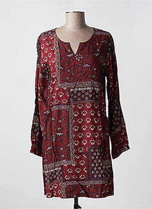 Robe courte manches longues manches longues marron AGATHE & LOUISE femme