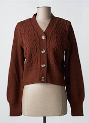 Gilet manches longues marron AGATHE & LOUISE pour femme seconde vue