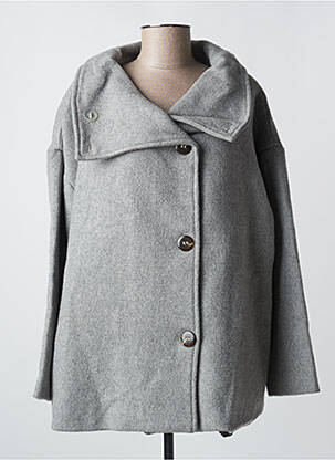 Manteau court gris AGATHE & LOUISE pour femme