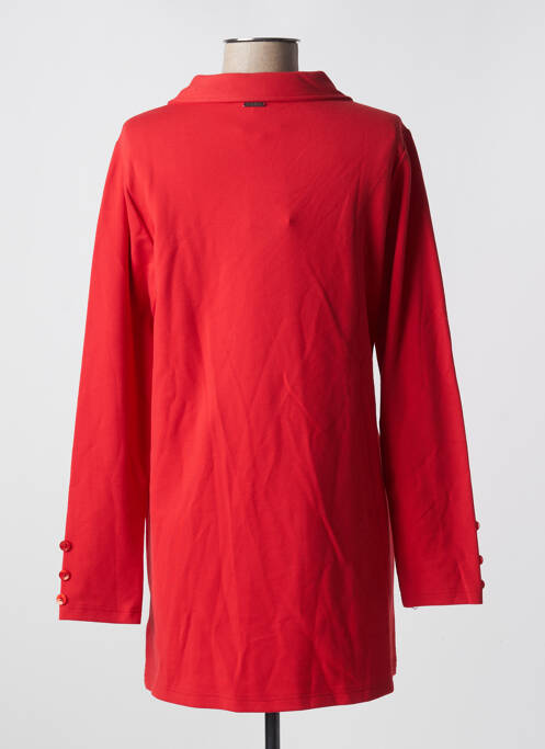 Robe courte manches longues manches longues rouge AGATHE & LOUISE femme