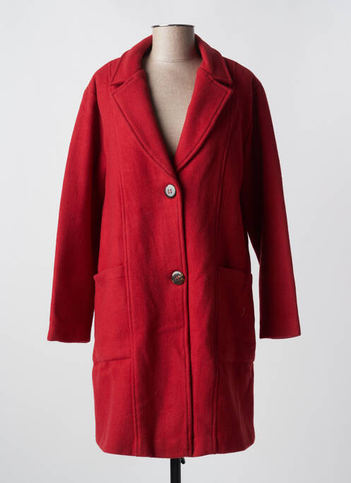 Manteau long rouge AGATHE & LOUISE pour femme