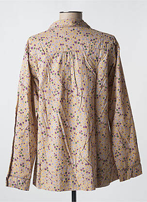 Chemisier imprimé fleurs manches longues beige AGATHE & LOUISE femme