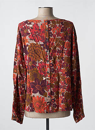 Blouse imprimé fleurs manches longues orange AGATHE & LOUISE femme