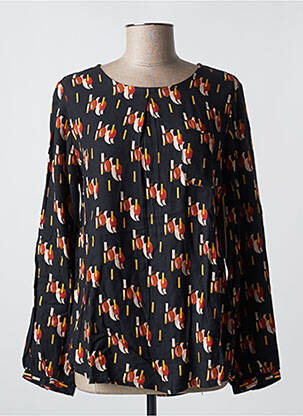 Blouse col rond manches longues noir AGATHE & LOUISE femme