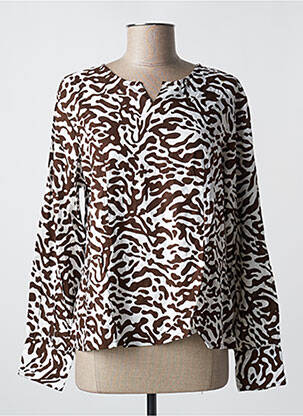 T-shirt manches longues manches longues marron AGATHE & LOUISE femme