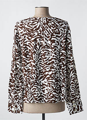 T-shirt manches longues manches longues marron AGATHE & LOUISE femme