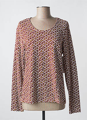 T-shirt manches longues manches longues marron AGATHE & LOUISE femme