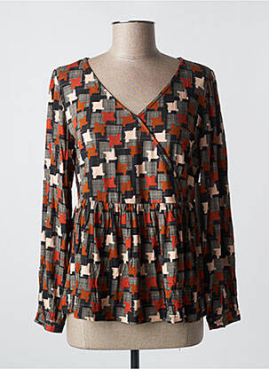 T-shirt manches longues manches longues marron AGATHE & LOUISE femme