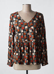 T-shirt manches longues manches longues marron AGATHE & LOUISE femme