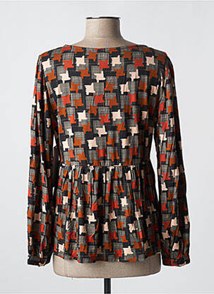T-shirt manches longues manches longues marron AGATHE & LOUISE femme