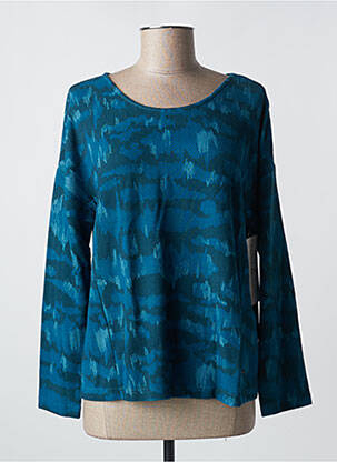 Pull coupe droite manches longues bleu AGATHE & LOUISE femme