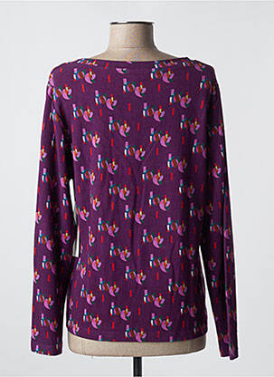 Pull coupe cintrée manches longues violet AGATHE & LOUISE femme