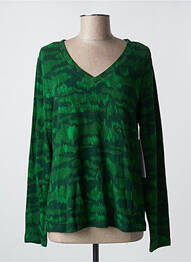 Pull coupe cintrée manches longues vert AGATHE & LOUISE femme