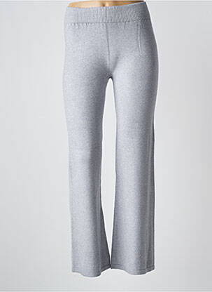 Pantalon flare stretch taille haute gris L'ATELIER D'ANNA femme