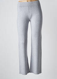 Pantalon flare stretch taille haute gris L'ATELIER D'ANNA femme