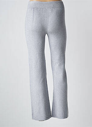 Pantalon flare stretch taille haute gris L'ATELIER D'ANNA femme