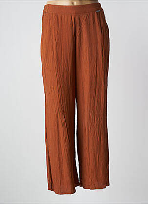 Pantalon large tissage popeline taille normale orange AGATHE & LOUISE femme