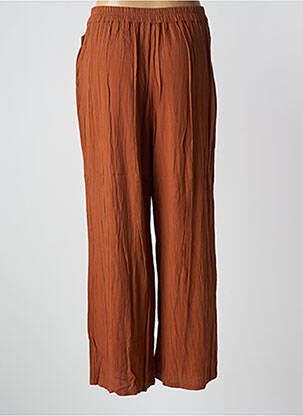 Pantalon large tissage popeline taille normale orange AGATHE & LOUISE femme