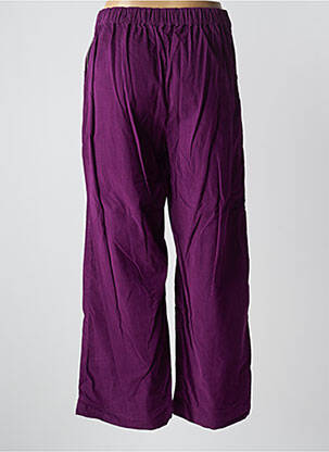 Pantalon large poches taille haute violet AGATHE & LOUISE femme