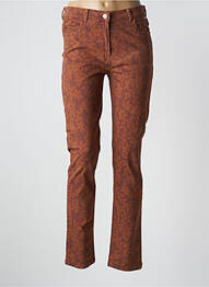 Jeans coupe slim poches taille haute orange AGATHE & LOUISE femme