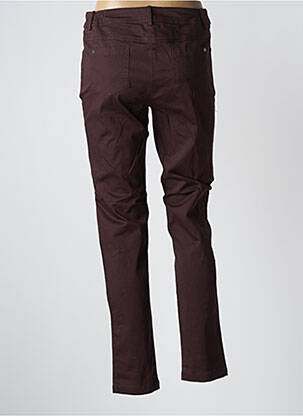Pantalon slim taille haute taille haute marron AGATHE & LOUISE femme