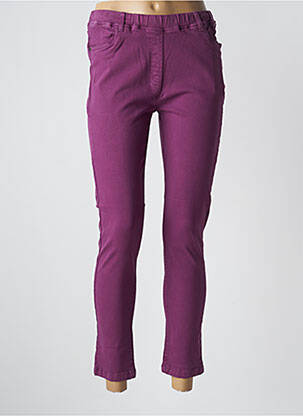 Pantalon 7/8 stretch taille normale violet AGATHE & LOUISE femme