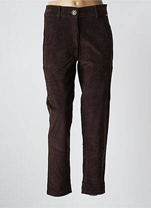 Pantalon slim taille haute taille haute marron AGATHE & LOUISE femme