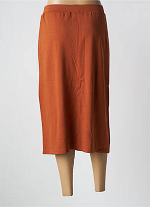 Jupe mi-longue stretch orange AGATHE & LOUISE femme