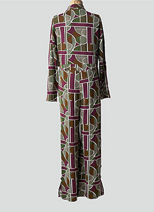 Combi-pantalon fermeture boutonnée sur le devant manches longues violet AGATHE & LOUISE femme