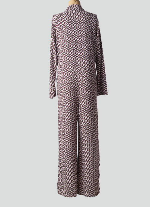 Combi-pantalon fermeture boutonnée sur le devant manches longues rouge AGATHE & LOUISE femme