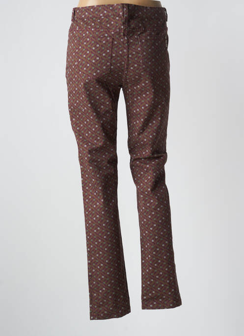 Jeans coupe slim marron AGATHE & LOUISE pour femme