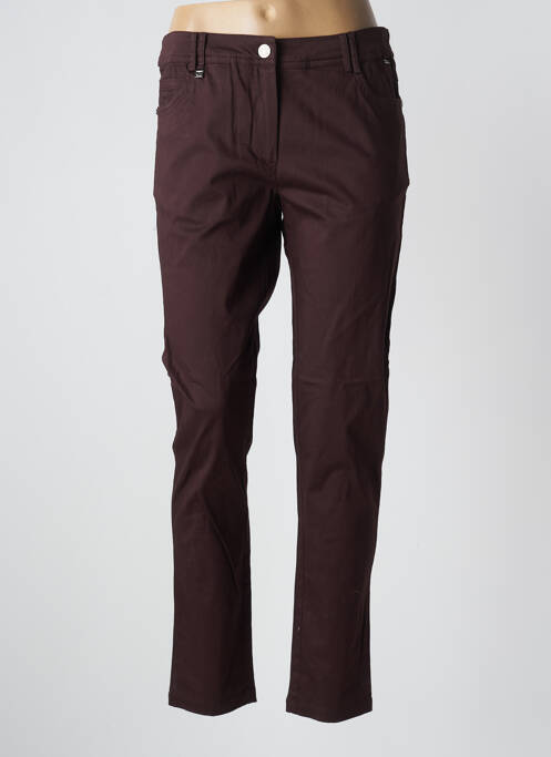 Pantalon slim marron AGATHE & LOUISE pour femme