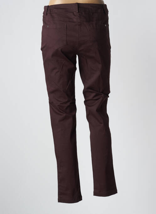 Pantalon slim marron AGATHE & LOUISE pour femme