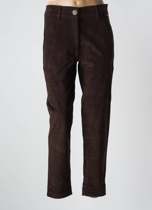 Pantalon slim marron AGATHE & LOUISE pour femme