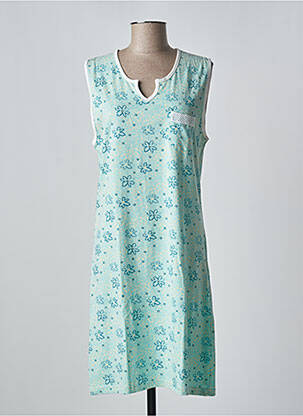 Chemise de nuit imprimé fleurs bleu CHRISTIAN CANE femme