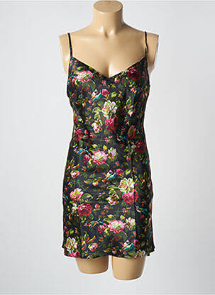 Nuisette/combinette effet matière satinée noir MARJOLAINE femme