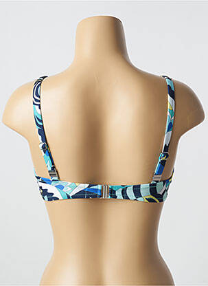 Haut de maillot de bain stretch haut soutien-gorge emboitant bleu ANTIGEL femme