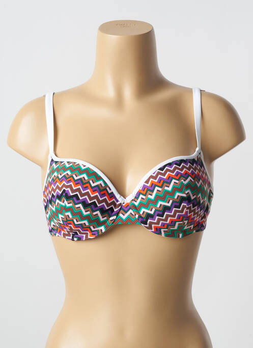 Haut de maillot de bain stretch haut soutien-gorge moulé violet PASSIONATA femme