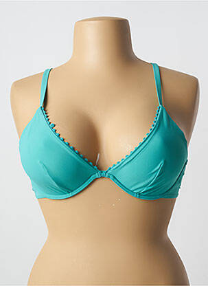 Haut de maillot de bain stretch haut soutien-gorge emboitant bleu PASSIONATA femme