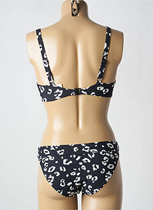 Maillot de bain 2 pièces stretch haut soutien-gorge emboitant noir LIDEA femme