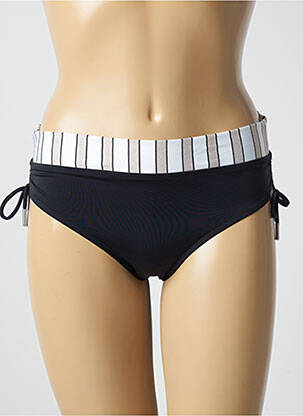 Bas de maillot de bain effet matière satinée culotte noir LIDEA femme
