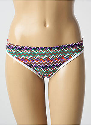Bas de maillot de bain effet matière satinée culotte violet PASSIONATA femme