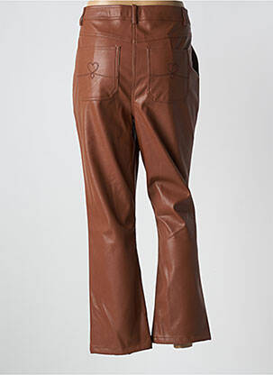 Pantalon droit taille à pinces taille haute marron LOLA CASADEMUNT femme