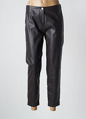 Pantalon 7/8 taille haute taille haute noir TONI femme