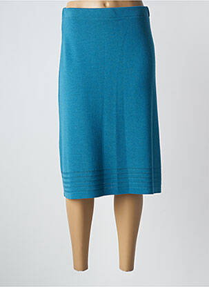 Jupe mi-longue taille haute bleu MARIA BELLENTANI femme