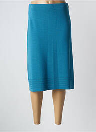 Jupe mi-longue taille haute bleu MARIA BELLENTANI femme